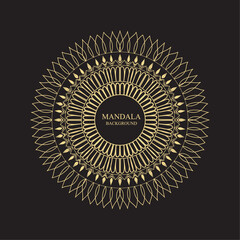 luxury gold color ornamental mandala design background.Seamless vector mandala pattern design for background