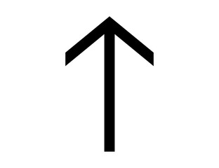 Black PNG Vector Arrow Pointing Upward, Representing Growth and Direction