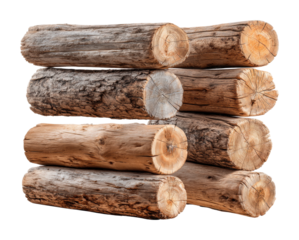 Cut log stacks for firewood preparation forest workshop nature