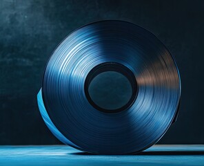 Close-up of a blue steel roll, high-resolution photography, stock photo,