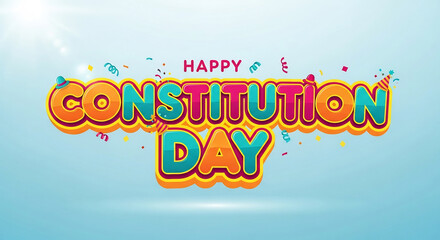 Happy Palau Constitution Day Celebration Vector Design