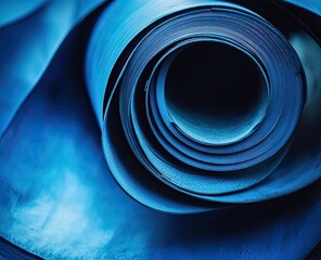 Close-up of a blue steel roll, high-resolution photography, stock photo,