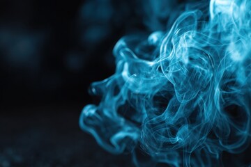 blue smoke on a black background