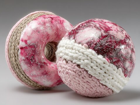 Donut Collision Balls: Physics Education Demo, 3D Render Model, Dynamic Game Element