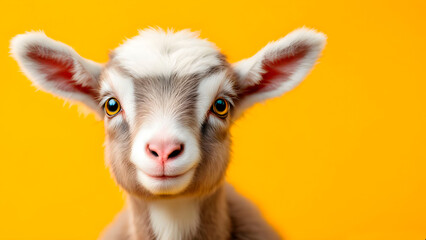 Obraz premium baby goat on a farm