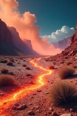 Mysterious Heat Haze Reveals Thermal Anomaly in Desolate Rocky Landscape A Sun-Baked Mystery Unfolds