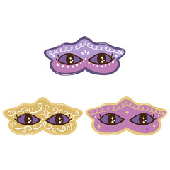 Elegant Masquerade Party Mask Illustration &ndash; Colorful Carnival Mask Clipart | Colorful Carnival Party Mask Illustration &ndash; Decorative Mask for Celebration