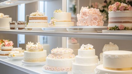 Wedding cake display fridge, minimal and elegant .