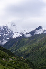 mountain landscape with clouds