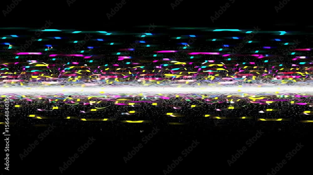 Poster abstract digital data stream moving fast on black background. futuristic lines and particles for tec
