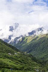 mountain landscape with clouds