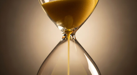 Hourglass Flowing Sand: Time Concept for World Population Day
