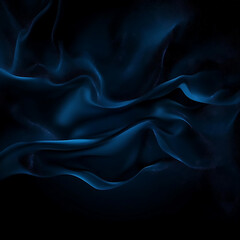 Obraz premium Abstract minimal neon background with glowing wavy line Dark wall illuminated with led lamps Blue futuristic wallpaper 