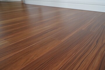 Close Up View of a Beautifully Finished Wood Grain Floor With Natural Lighting