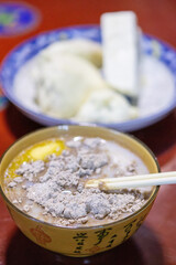 Cheese Butter Tea and tsamba