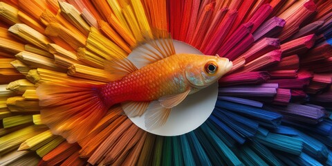 Color swatches arranged in an infinite loop, showcasing the spectrum of colors from rainbow to monochrome.