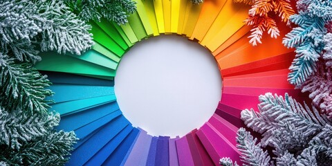 Color swatches arranged in an infinite loop, showcasing the spectrum of colors from rainbow to monochrome.