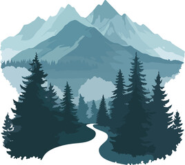 winter landscape with trees