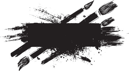 grunge paint brush strokes