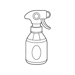 Spray Bottle Outline Coloring Page