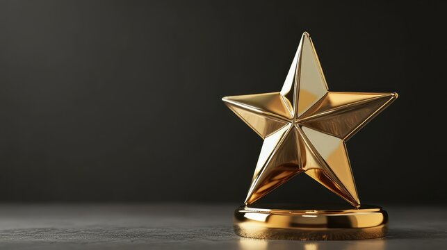 photo gold star trophy