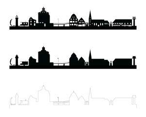 Naklejka na ściany i meble Eckernförde Skyline 