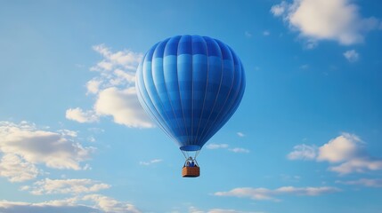 Fototapeta premium style hot air balloon blue