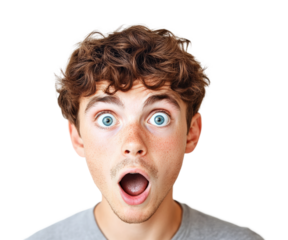 Surprised young man portrait emotion