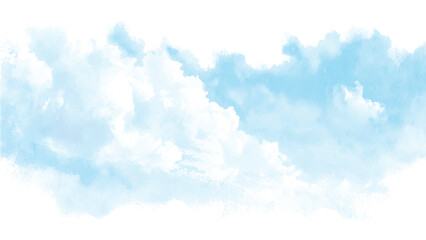 A watercolor cloud set design in a soft blue color illustration. Dark rainy clouds collection vector. vector design 