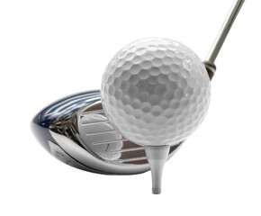 Golf swing action course sports equipment view
