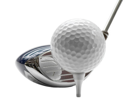 Golf swing action course sports equipment view