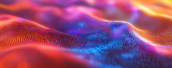 Colorful abstract background with blurred dots of light, dots in motion on a colorful gradient background,