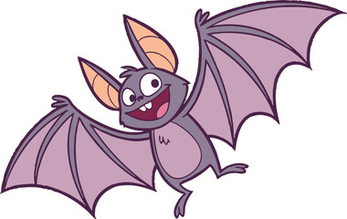 Flying Bat Illustration for Halloween and Spooky Designs. High Quality Flying Bat Illustration for Creative Projects. Flying Bat Illustration for Night Wildlife and Seasonal Graphics