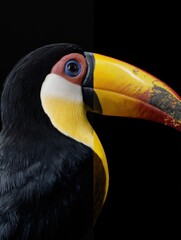Fototapeta premium A close up of a bird with a yellow beak