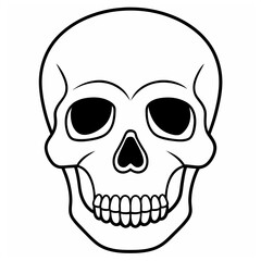 A vector of skull outline design Art & Illustration