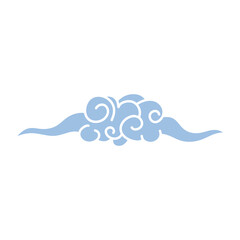 Chinses cloud pattern in vintage style. Asian traditional design elements 