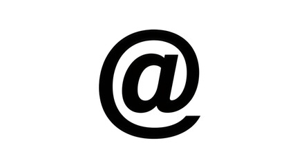 Email symbol graphic design vector at sign icon art