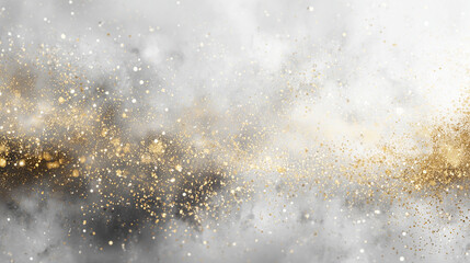 Obraz premium グレーとゴールドが織りなす幻想的なスパークル背景