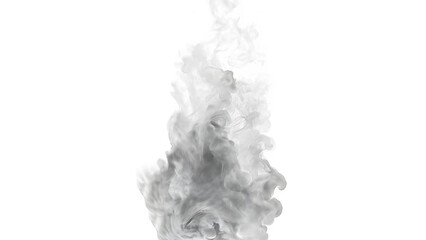 White smoke cloud isolated on transparent background