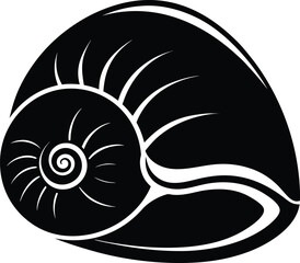 Oyster sea animal silhouette
