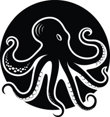 Octopus sea animal silhouette