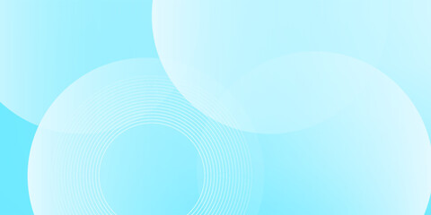 Minimalist banner background, pastel colorful, Light Blue gradations. Circle effect style geometric, abstract background. Vector Illustration