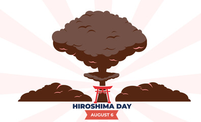 Hiroshima day flyer illustration