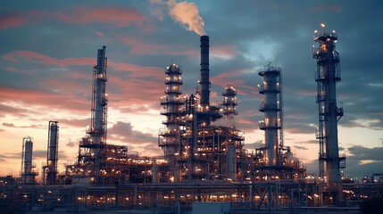 Fototapeta premium drilling oil and gas plant