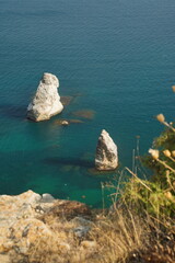 rocks and sea