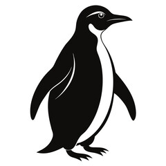 Naklejka premium penguin silhouette vector