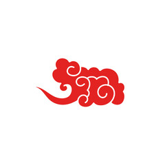 Traditional Chinese Cloud. Vector Illustration 