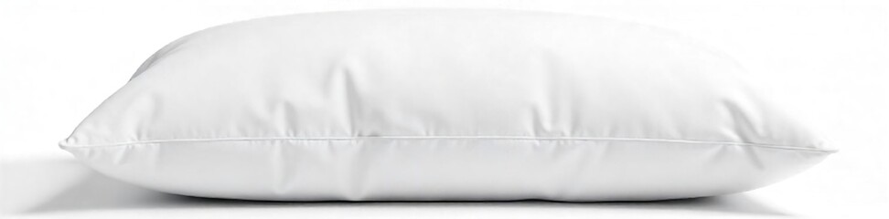 Luxurious Fluffy White Pillow, Close-up Shot, Peaceful Sleep and Relaxation