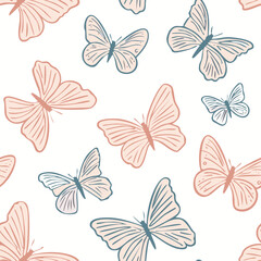 Butterfly Pattern – Hand Drawn Vector Illustration