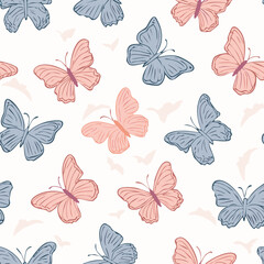 Butterfly Pattern – Hand Drawn Vector Illustration